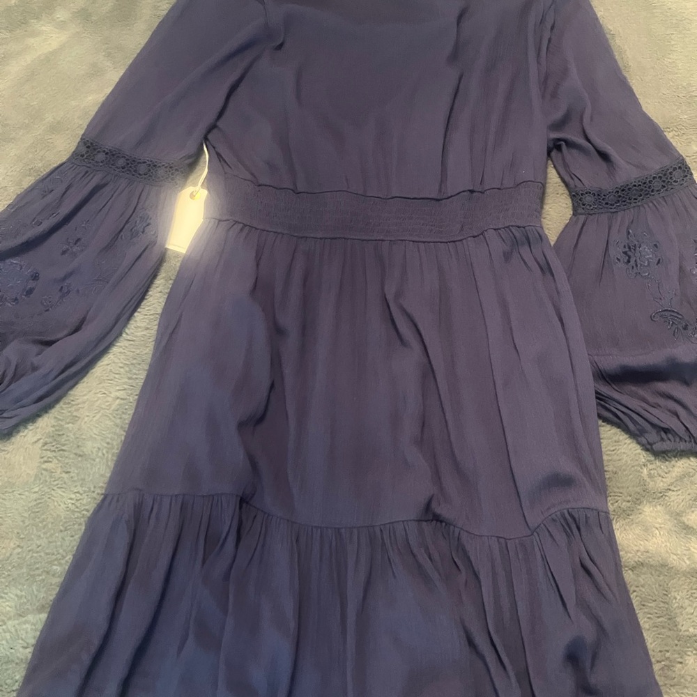Chic Midnight Blue Midi Dress $20